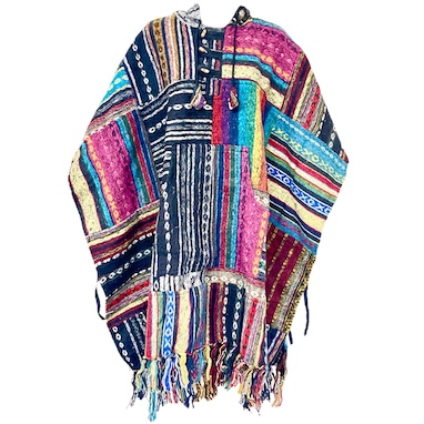 Patchwork Heavy Cotton Poncho